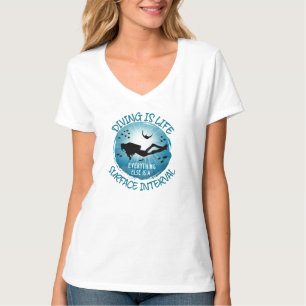 T-shirt La plongée est la vie amusante Intervalle de surf