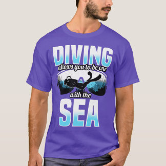 T-shirt La Plongée Permet D'Être Un Avec La Mer