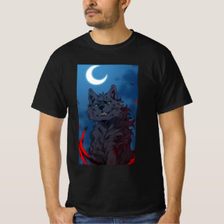 T-shirt " La pluie de Wolf sombre"
