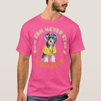 T-shirt La Pluie Ne Peut Jamais Arrêter Un Schnauzer