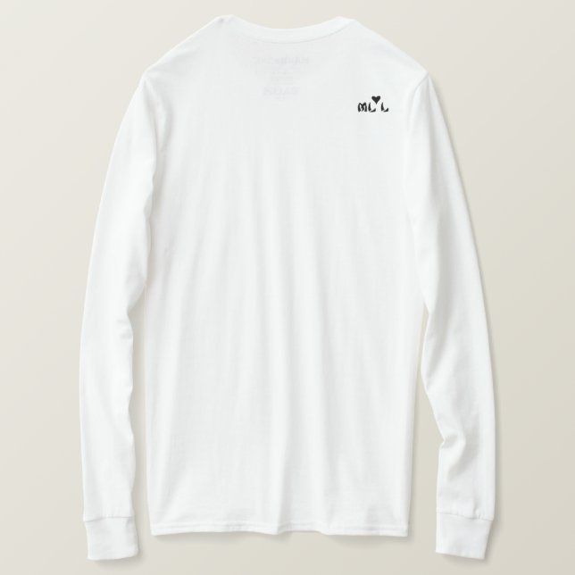 T-shirt La plumeria hawaïenne des femmes Long Sleeve s (Design dos)
