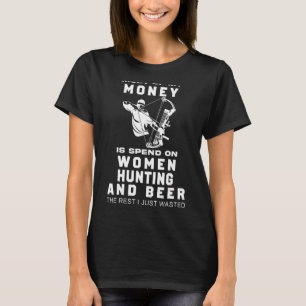 T-shirt La Plupart De Mon Argent Est Dépensée Pour Les Fem