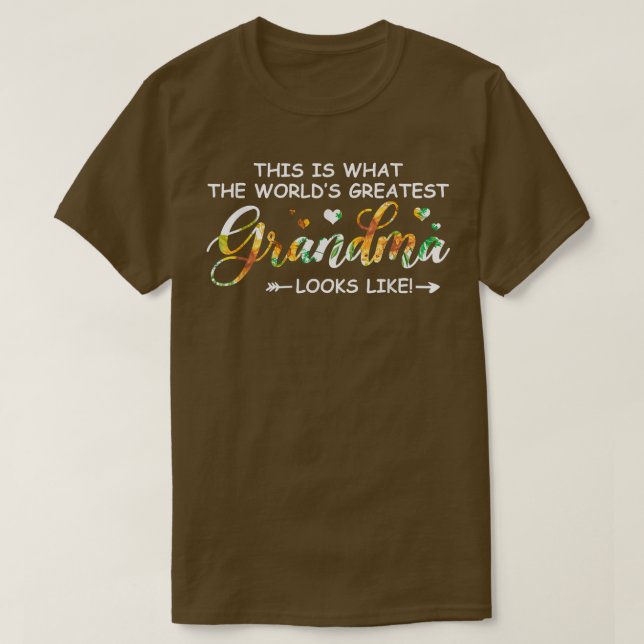 T-shirt La plus grande grand grand-mère du monde ressemble (Design devant)