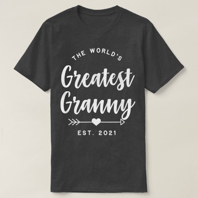 T-shirt La plus grande mamie est du monde (Design devant)