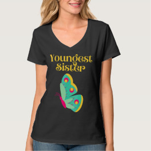 T-shirt La plus jeune soeur papillon enfants frère Si