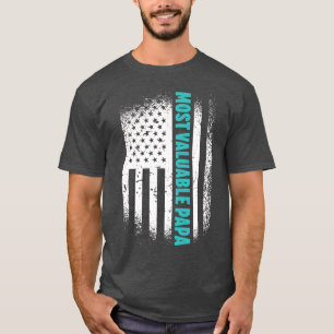 T-shirt La plus précieuse Fête des pères Papa Papa Papa