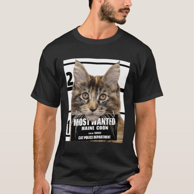 T-shirt La plus Recherchée Maine Cat Cat Cute Drôle Chat S (Devant)