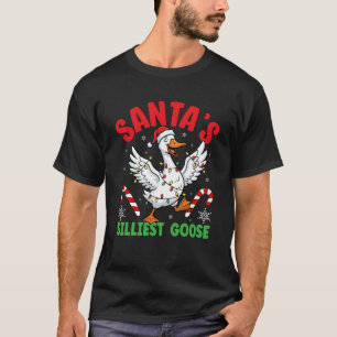 T-shirt La plus sotte oie de Santa Joyeux Noël Oie Sotte