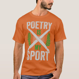 T-shirt La poésie est mon sport poète cadeau