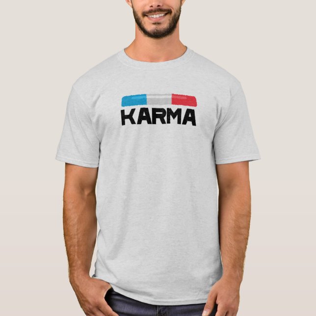T-shirt La police de Karma (Devant)