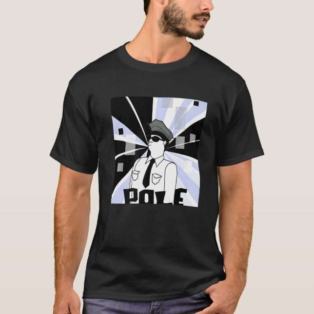 T-shirt La police des mèmes polonais (Devant)