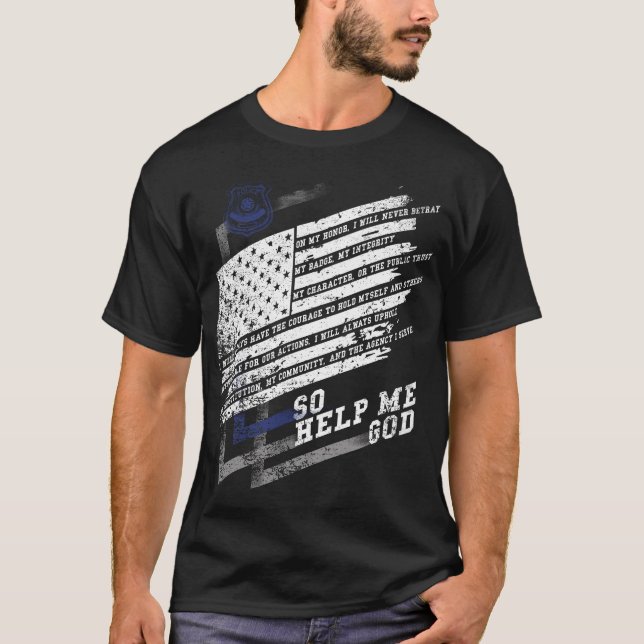 T-shirt La police en Amérique maintient l'ordre des (Devant)