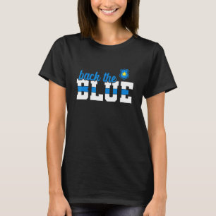 T-shirt La Police Rend L'Insigne De Police Bleue