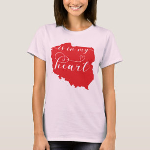 T-shirt La Pologne est dans mon coeur