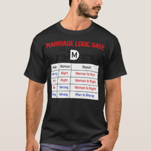T-shirt La Porte Logique Du Mariage Amusant Ingénieur Mar