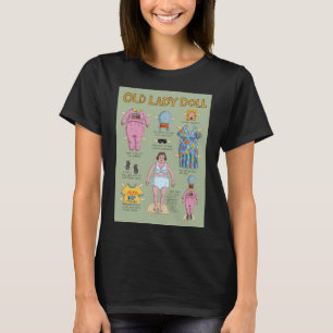 T-shirt La poupée en papier de la vieille dame