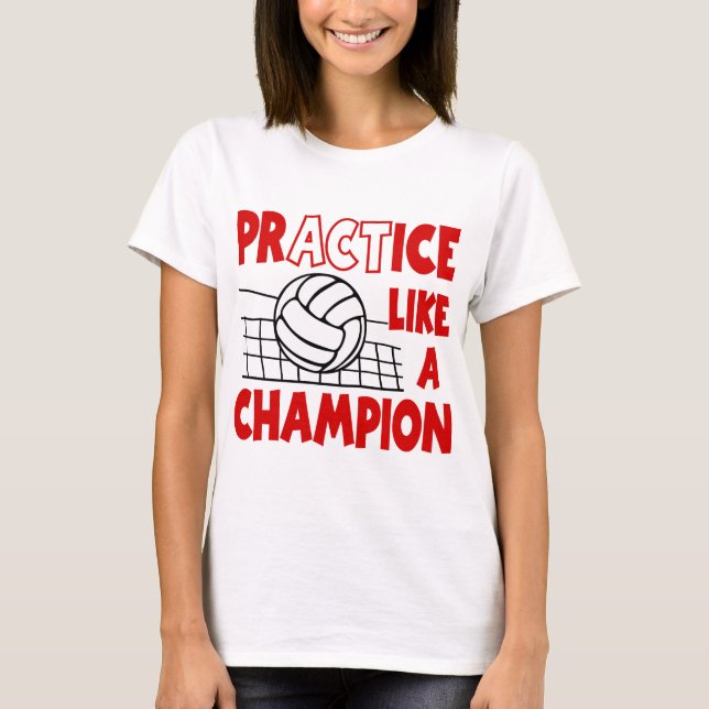 T-shirt La pratique aiment un champion, rouge (Devant)