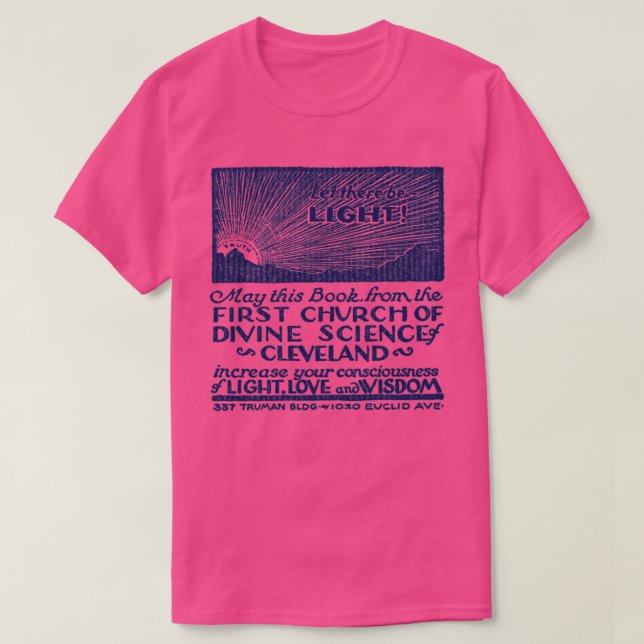 T-shirt La première église de la science divine (Design devant)