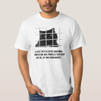 T-shirt La première étape dans le cataire anonyme :