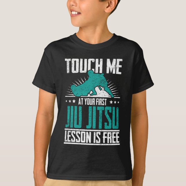 T-shirt La première leçon de Jiu Jitsu est librement BJJ (Devant)