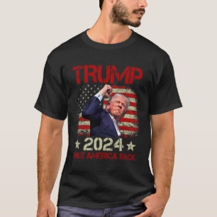 T-shirt La Première Pompe À Trump 2024 Trump Survit Au Ral