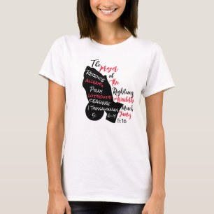 T-shirt La prière d'un homme juste avance beaucoup