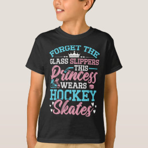 T-shirt La princesse porte des patins de hockey amoureux d