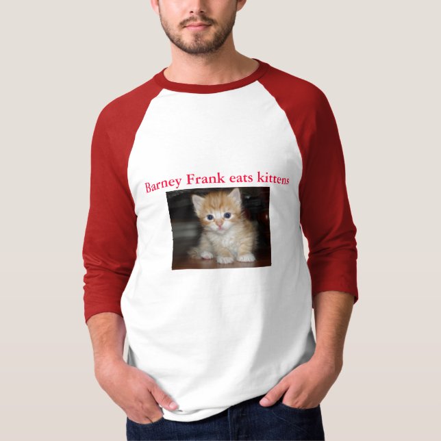 T-shirt La prise de bec Frank mange des chatons (Devant)
