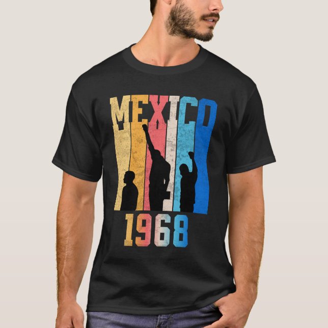 T-shirt La protestation légendaire des Jeux Olympiques de  (Devant)
