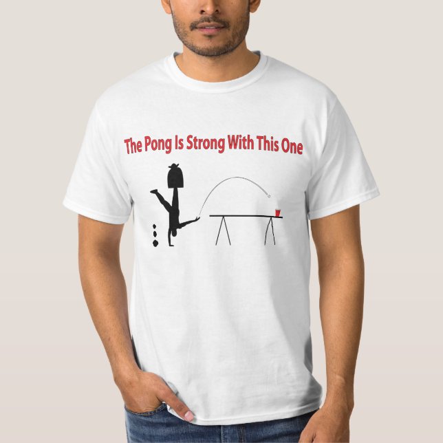 T-shirt La puanteur de bière est chemise forte en texte (Devant)