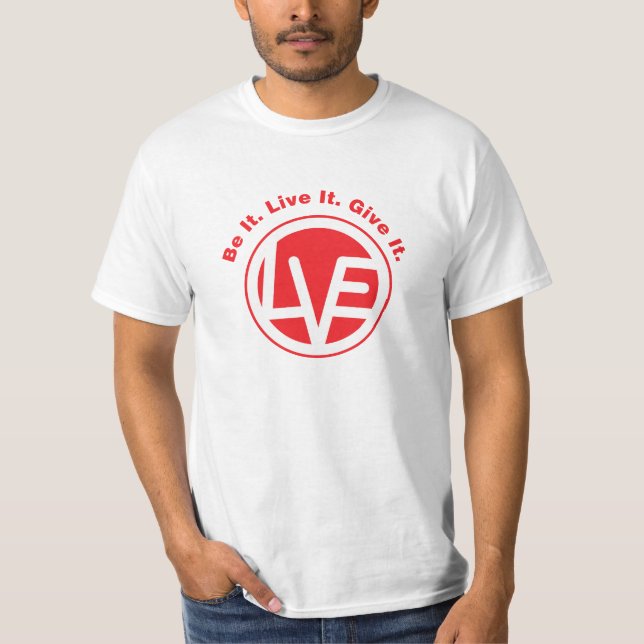 T-shirt La puissance de la chemise d'amour (Devant)
