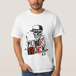 T-shirt La Punk n'est pas morte : Le crâne rugueux