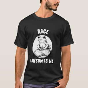 T-shirt La Rage Me Consume Mème Drôle de Grenouille Blague