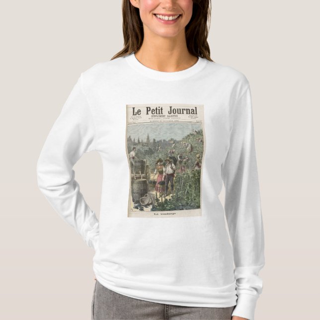 T-shirt La récolte de vin (Devant)