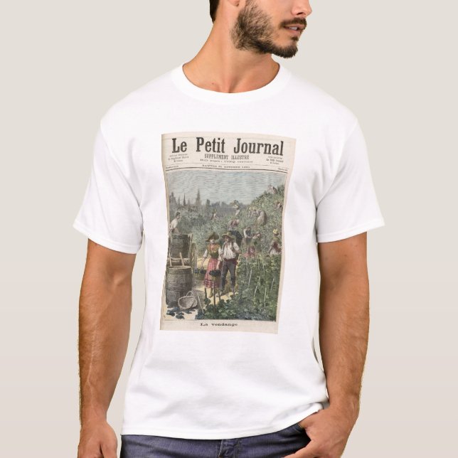 T-shirt La récolte de vin (Devant)