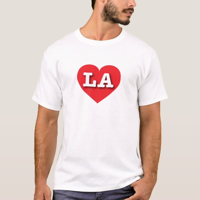 T-shirt LA Red Heart - J'aime LA (Devant)
