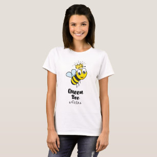 T-shirt La reine Bee mignonne Bumble Bee avec Couronne