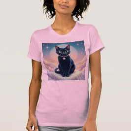 T-shirt La Reine Du Ciel De Chat Noir