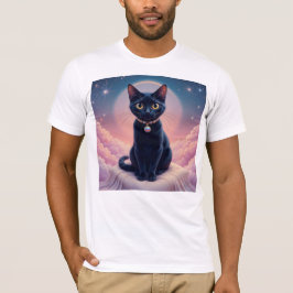 T-shirt La Reine Du Ciel De Chat Noir