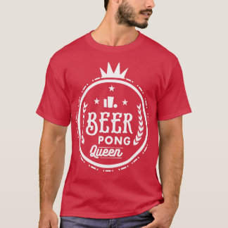 T-shirt La reine du pong de bière