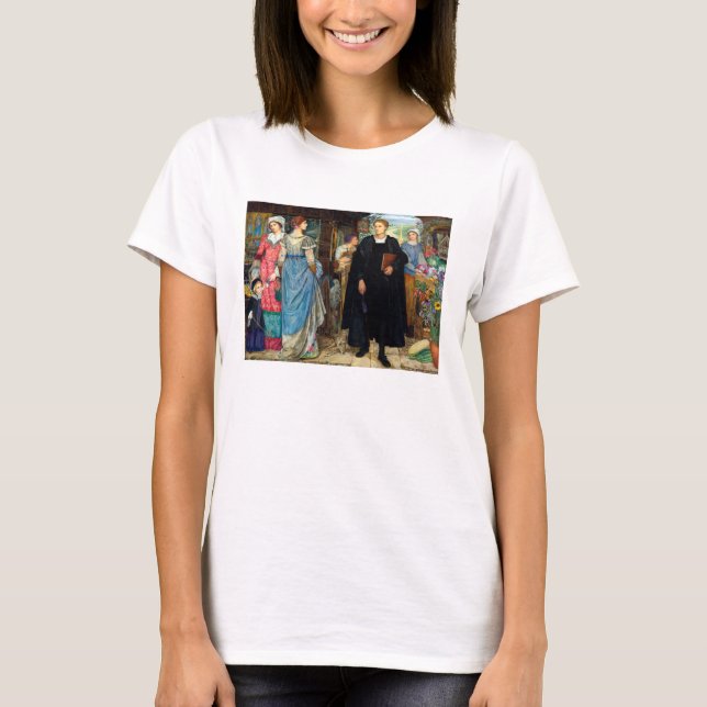 T-shirt La rencontre de chance c. 1907 Par Kate Elizabeth  (Devant)