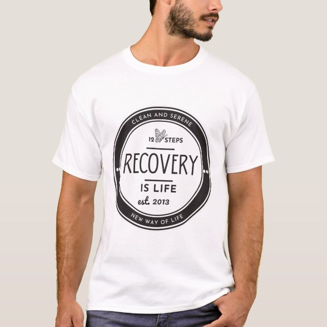 T-shirt La reprise est la vie, 12 étapes anniversaire de l (Devant)