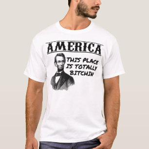 T-shirt La rétro Amérique avec Abraham Lincoln