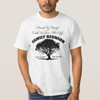 T-shirt La Réunion de famille noire d'Estep de silhouette