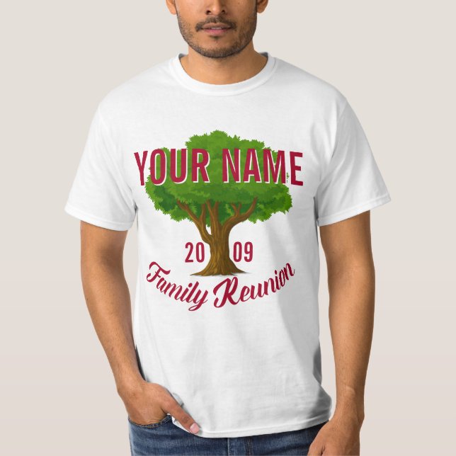 T-shirt La Réunion de famille personnalisée par arbre (Devant)