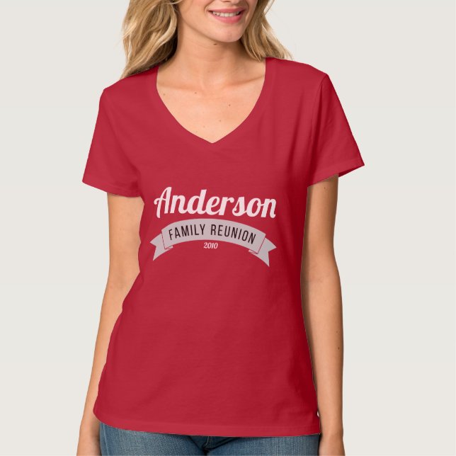 T-shirt La réunion de famille recueillant la coutume (Devant)
