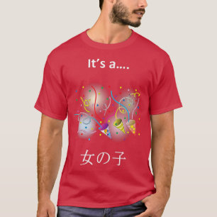 T-shirt La révélation du genre C'est une FILLE dans le Kan