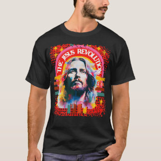 T-shirt La Révolution Jésus 2.0 Chrétien psychédélique