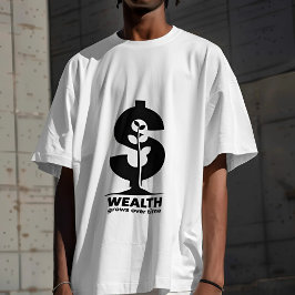 T-shirt La Richesse Augmente Avec Le Temps Motivation