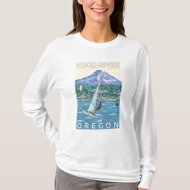 T-shirt La rivière Hood, surfers d'ORWind et pensionnaires (Devant)